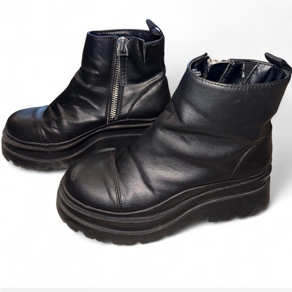 Black Platform Ankle Boots